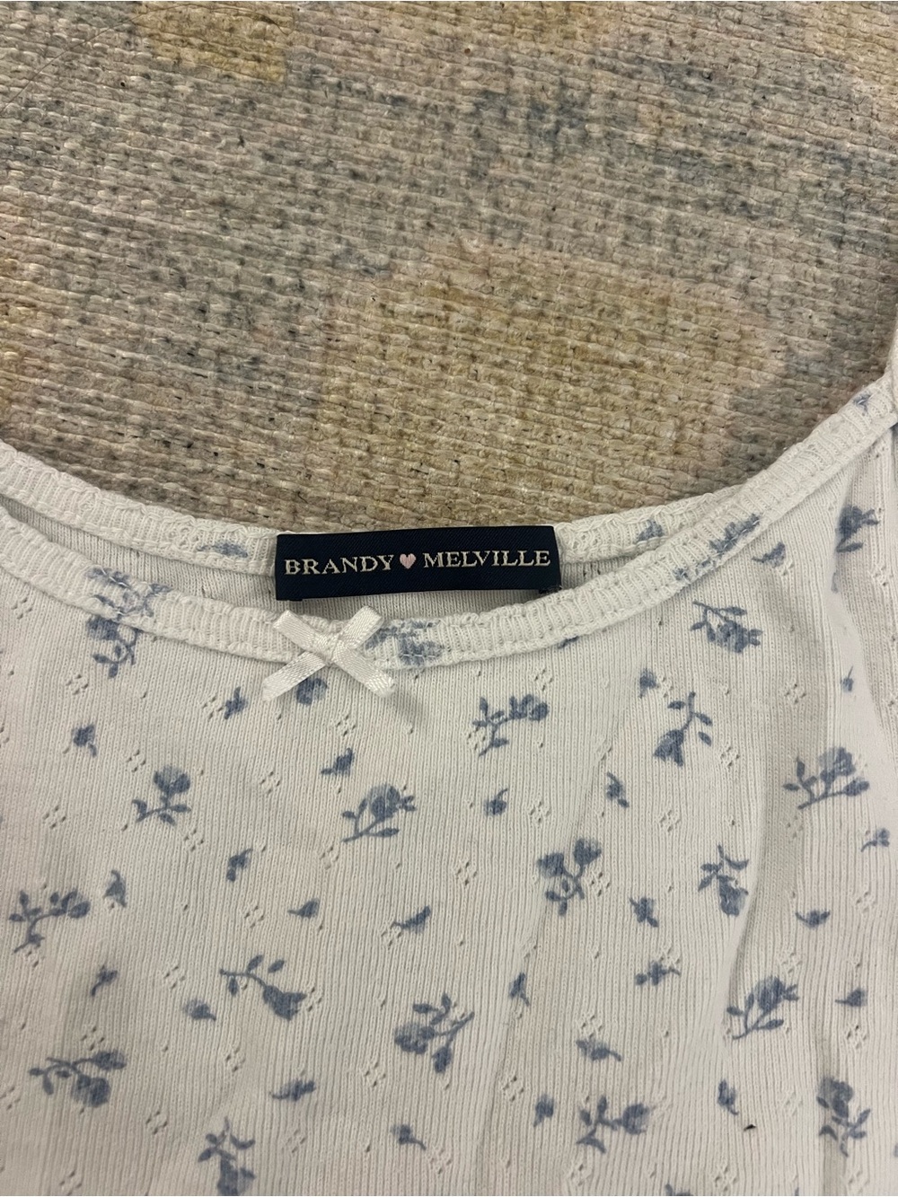 Brandy Melville White Cami & Floral Shorts Sleep Set - Picture 2 of 3